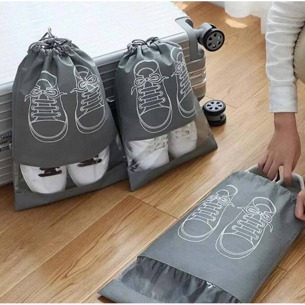 Sac depozitare incaltaminte, 27x36cm Gri Sac depozitare incaltaminte, 27x36cm Gri