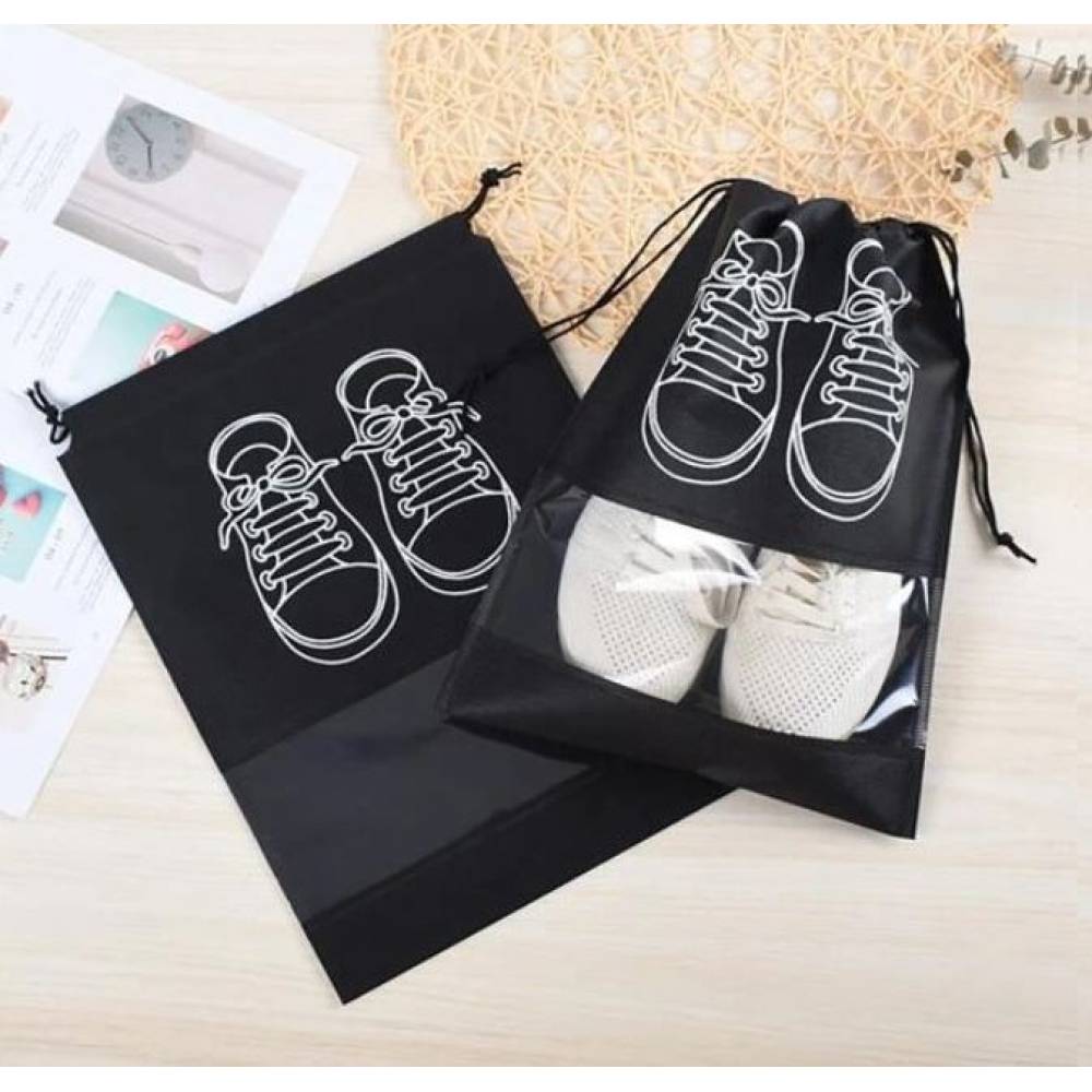 Sac depozitare incaltaminte, 27x36cm Negru Sac depozitare incaltaminte, 27x36cm Negru