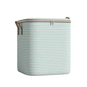 Cutie depozitare pliabila in dungi Verde, 180L