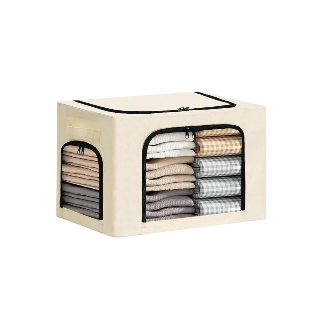 Cutie depozitare culoare Bej cu 3 ferestre, 38L Cutie depozitare culoare Bej cu 3 ferestre, 38L