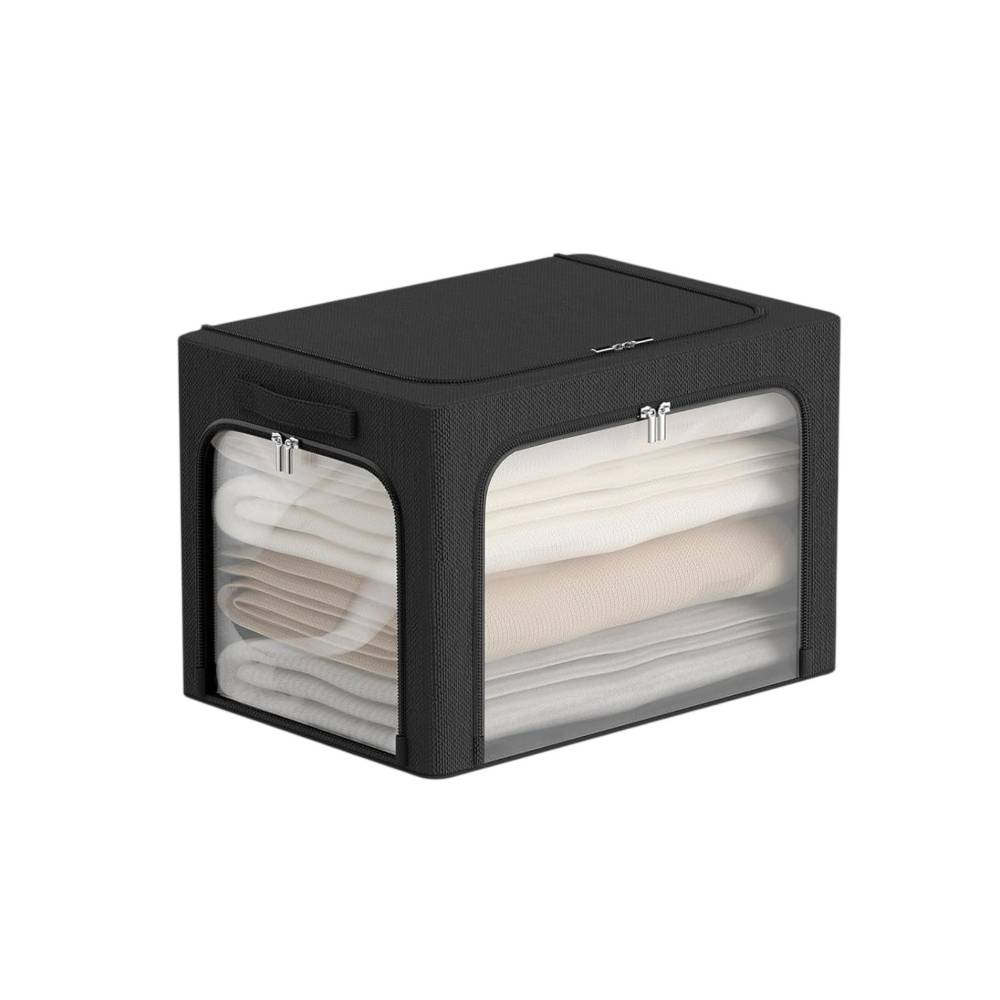 Cutie depozitare culoare Negru cu 3 ferestre, 38L Cutie depozitare culoare Negru cu 3 ferestre, 38L