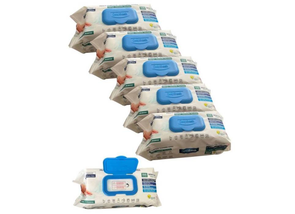 Set 5+1 cadou Servetele umede multisuprafete cu Bicarbonat si otet, DeepFresh Set 5+1 cadou Servetele umede multisuprafete cu Bicarbonat si otet, DeepFresh