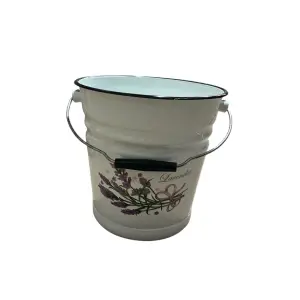 Galeata emailata alba 12 litri (decor)