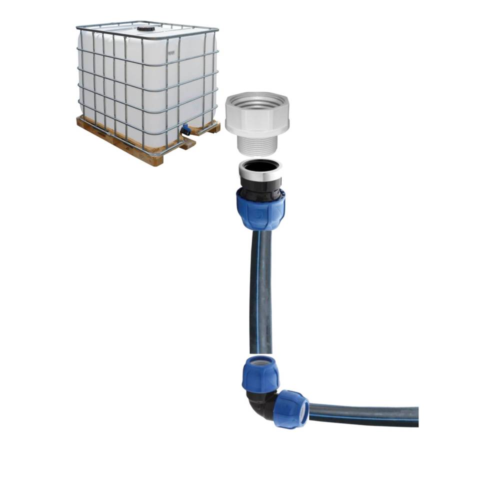 Kit racordare pentru furtun picurare / banda la bazin IBC Kit racordare pentru furtun picurare / banda la bazin IBC