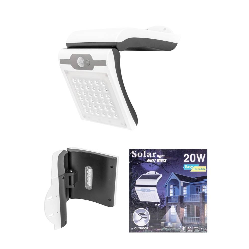Lampa solara de perete alba, 20W Lampa solara de perete alba, 20W