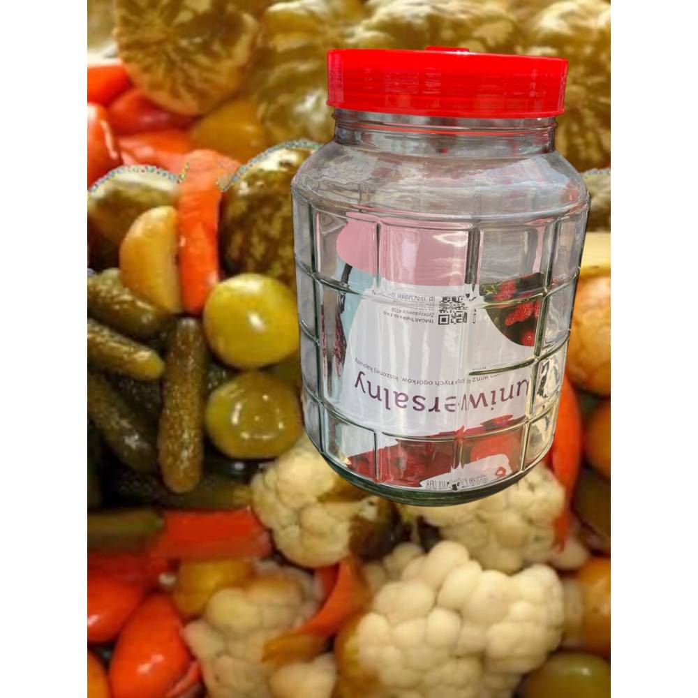 Borcan din sticla pentru muraturi cu supapa de aerisire si manere, 15L Borcan din sticla pentru muraturi cu supapa de aerisire si manere, 15L