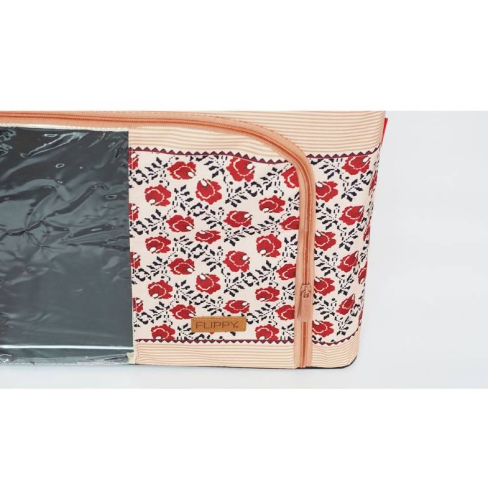 Cutie depozitare pliabila 100 litri cu fermoar, motiv traditional 4 Cutie depozitare pliabila 100 litri cu fermoar, motiv traditional 4