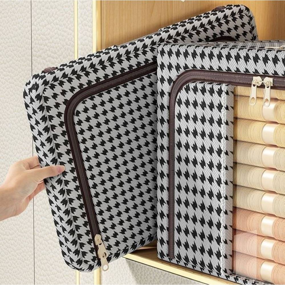 Cutie depozitare pliabila 100 litri cu fermoar, zebra Cutie depozitare pliabila 100 litri cu fermoar, zebra