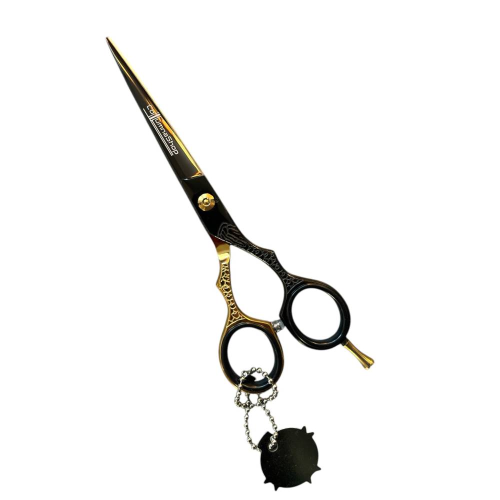 Foarfeca profesionala de tuns 6.5 inch cu tija demontabila Negru si auriu Foarfeca profesionala de tuns 6.5 inch cu tija demontabila Negru si auriu