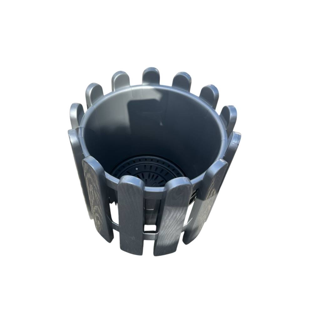 Ghiveci flori tip gard decorativ, nr 1 gri Ghiveci flori tip gard decorativ, nr 1 gri