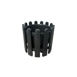 Ghiveci flori tip gard decorativ, nr 1 negru