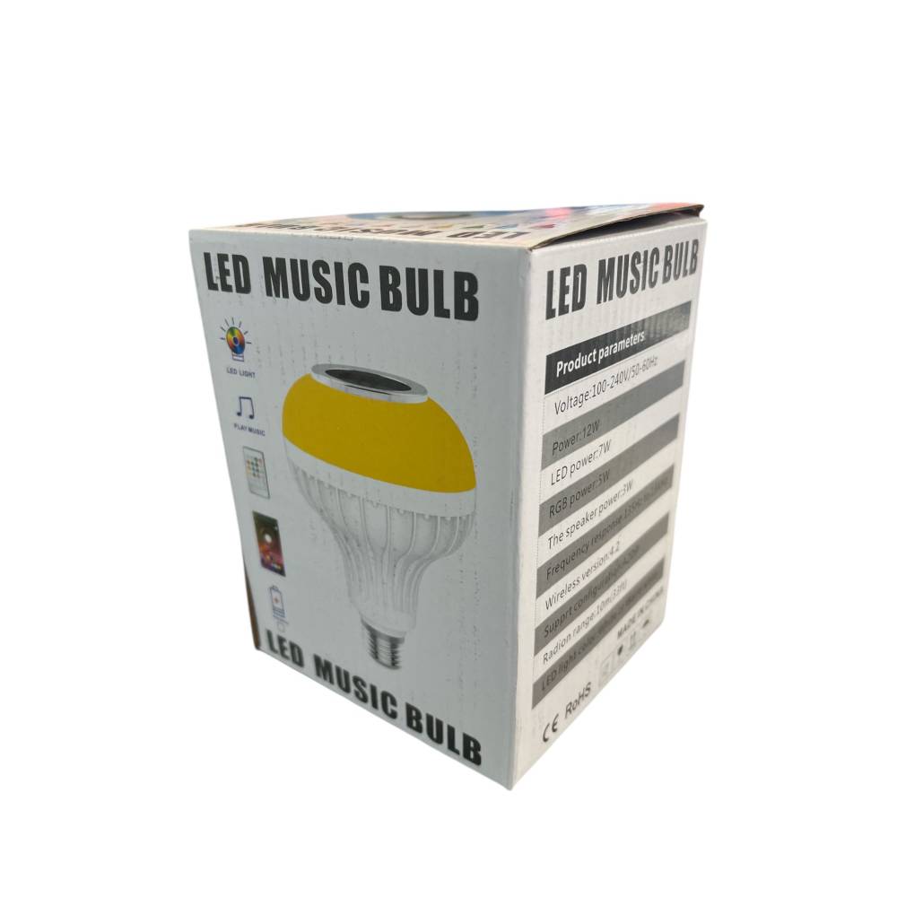 Bec LED cu boxa, jocuri de lumini color si telecomanda, bluetooth