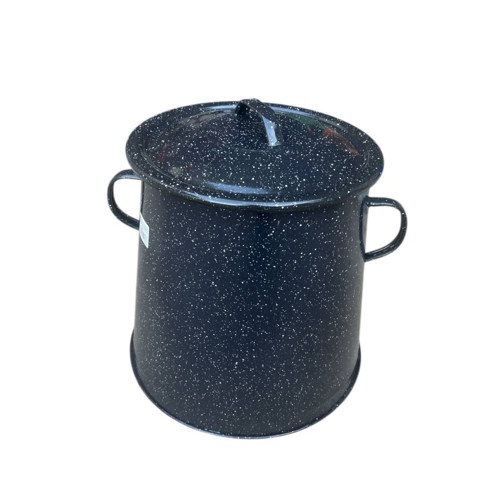 Garnita 10 litri emailata neagra (untura)