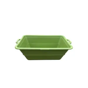 Cada plastic (pvc) mare, cu manere, verde, 80 litri