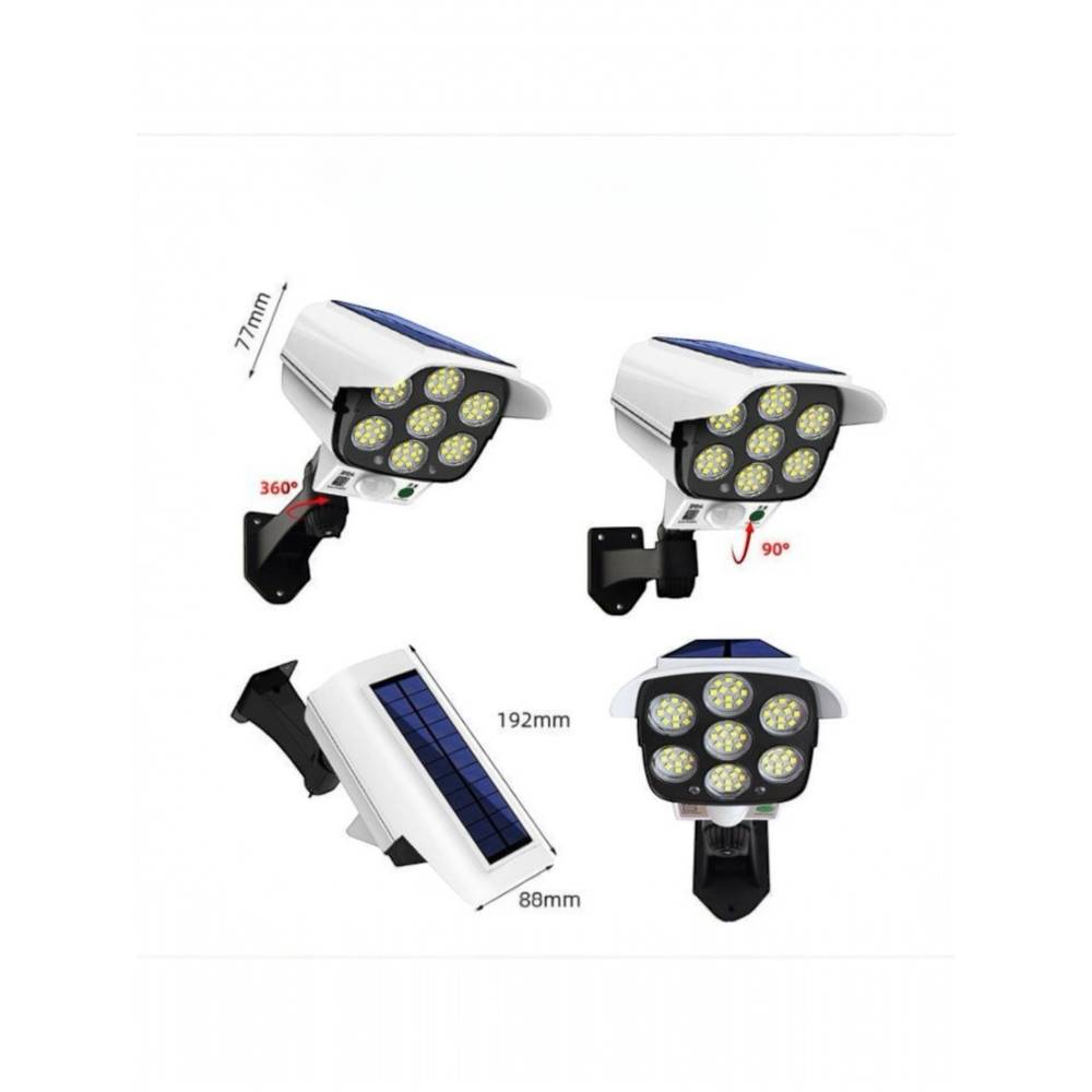 Camera de supraveghere falsa , incarcare solara 77 leduri , senzor de miscare , Flippy Camera de supraveghere falsa , incarcare solara 77 leduri , senzor de miscare , Flippy