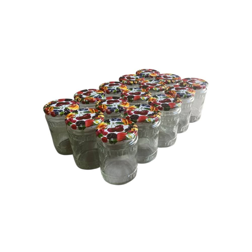 Borcan 580 ml cu capac, 15buc/set Borcan 580 ml cu capac, 15buc/set