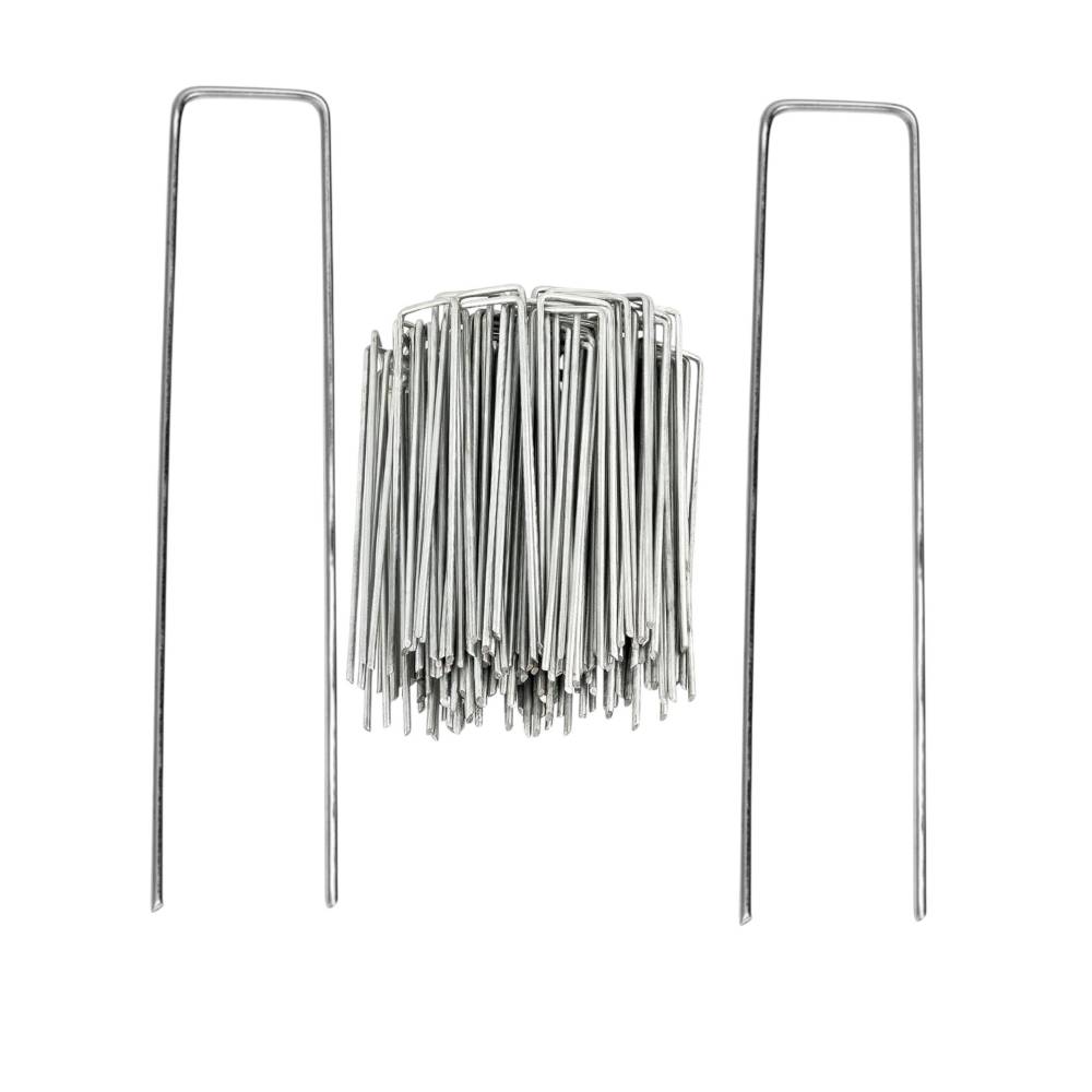 Cuie fixare folie agrotextil din metal 15cm, set 100 buc