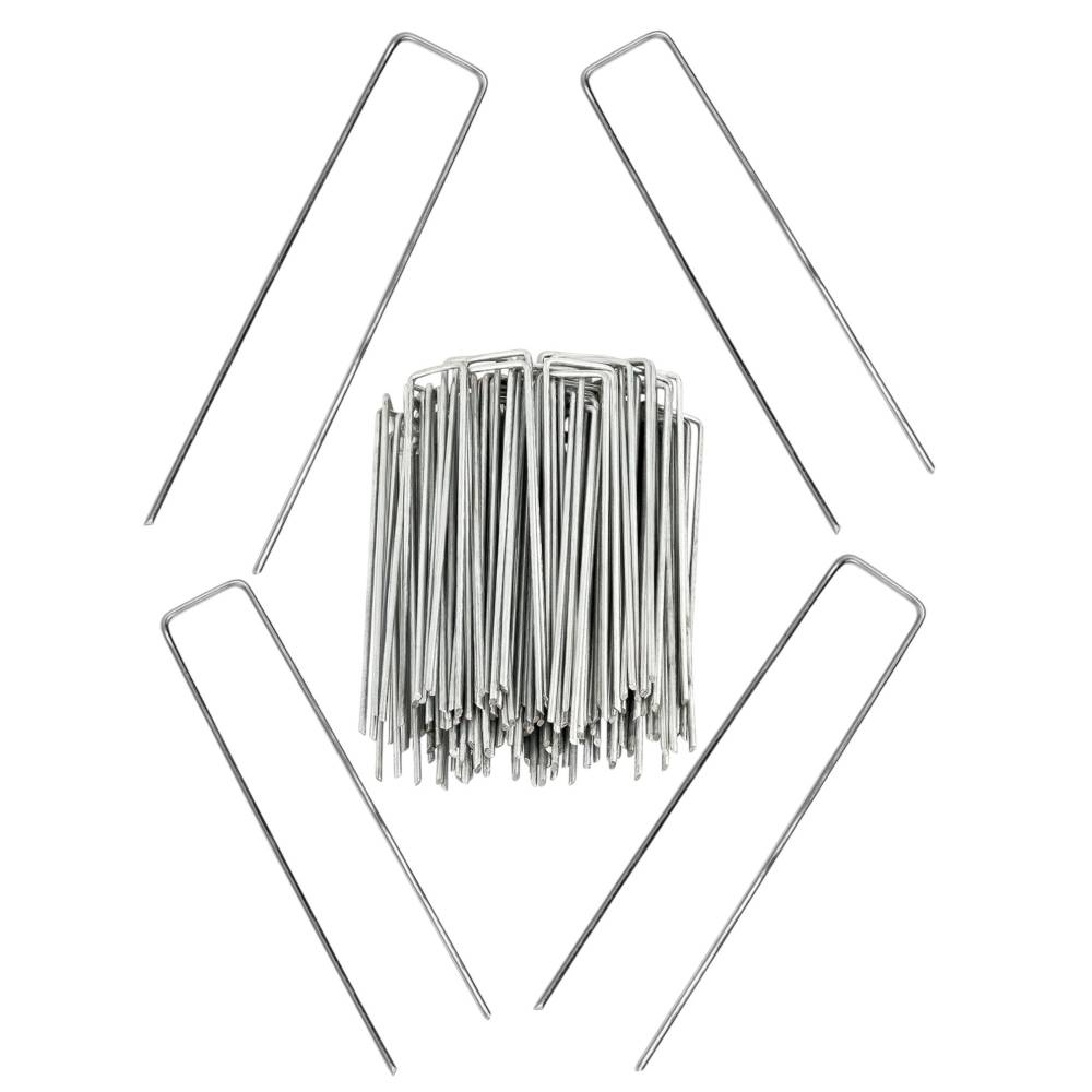 Cuie fixare folie agrotextil din metal 15cm, set 100 buc