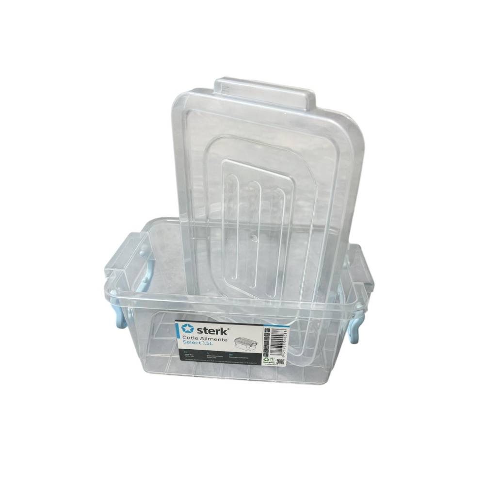Caserola plastic cu capac si maner 1.5 litri