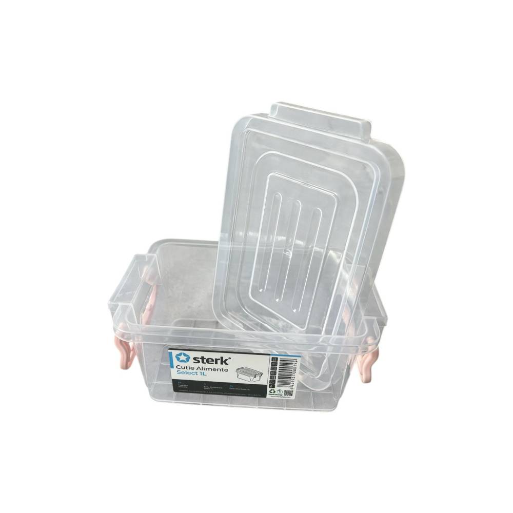 Caserola cu capac si maner din plastic 1 litru