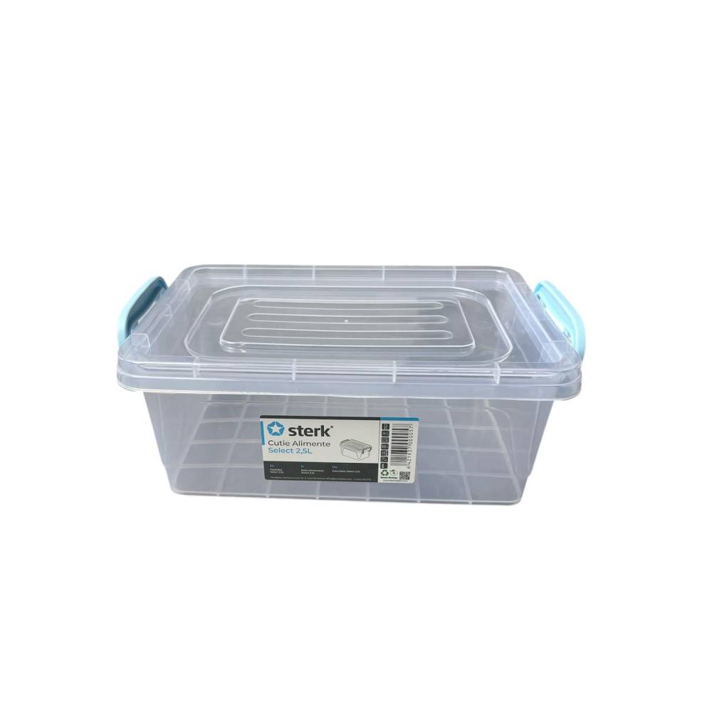 Caserola plastic cu capac si maner 2.5 litri