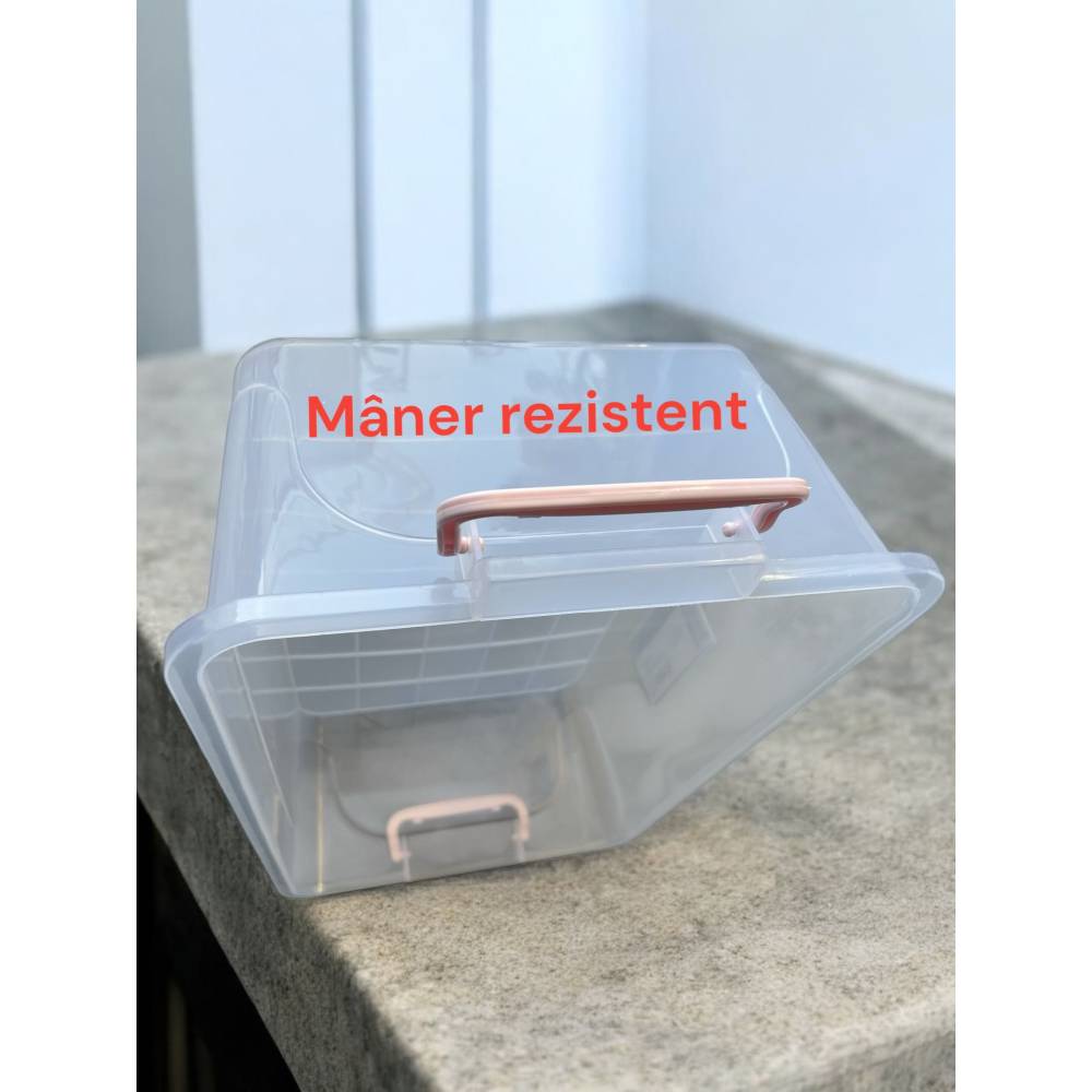 Caserola plastic cu capac si maner 12 litri Caserola plastic cu capac si maner 12 litri