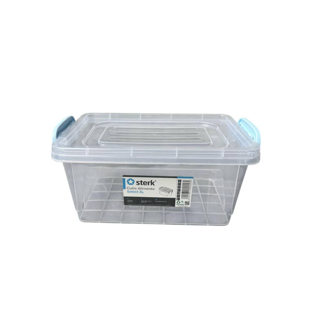 Caserola cu capac si maner din plastic 3 litri, cutie alimente