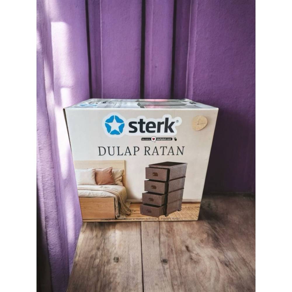 Dulap baie, bucatarie (depozitare) plastic 4 sertare tip ratan alb Dulap baie, bucatarie (depozitare) plastic 4 sertare tip ratan alb