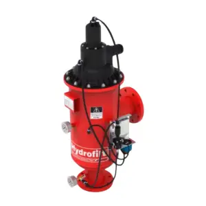 Filtru industrial metalic automat cu flansa 3" cu autocuratare, vertical 