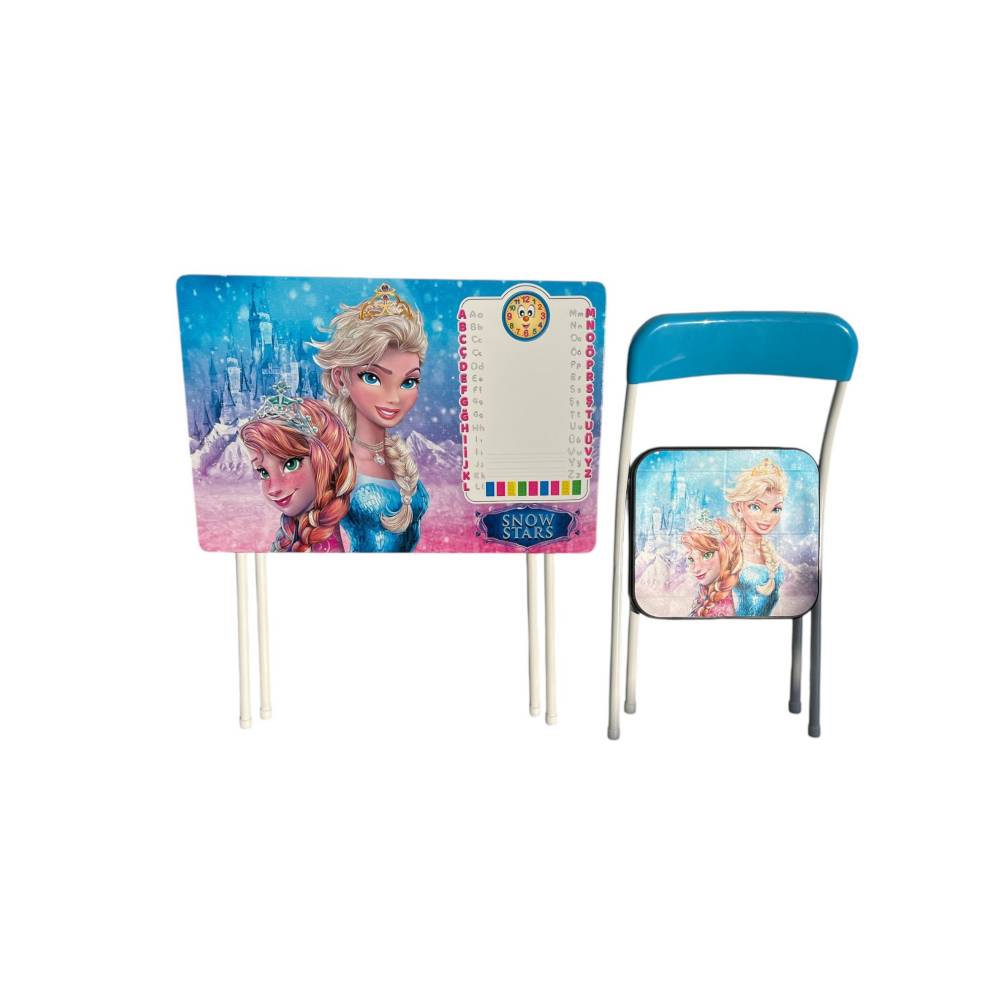 Masuta pliabila cu scaunel pentru fete roz Masuta pliabila cu scaunel pentru fete roz