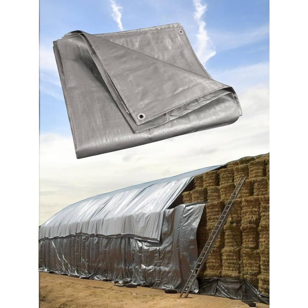 Prelata cu inele Gri 5x10m, densitate 225g/mp, impermeabila Prelata cu inele Gri 5x10m, densitate 225g/mp, impermeabila