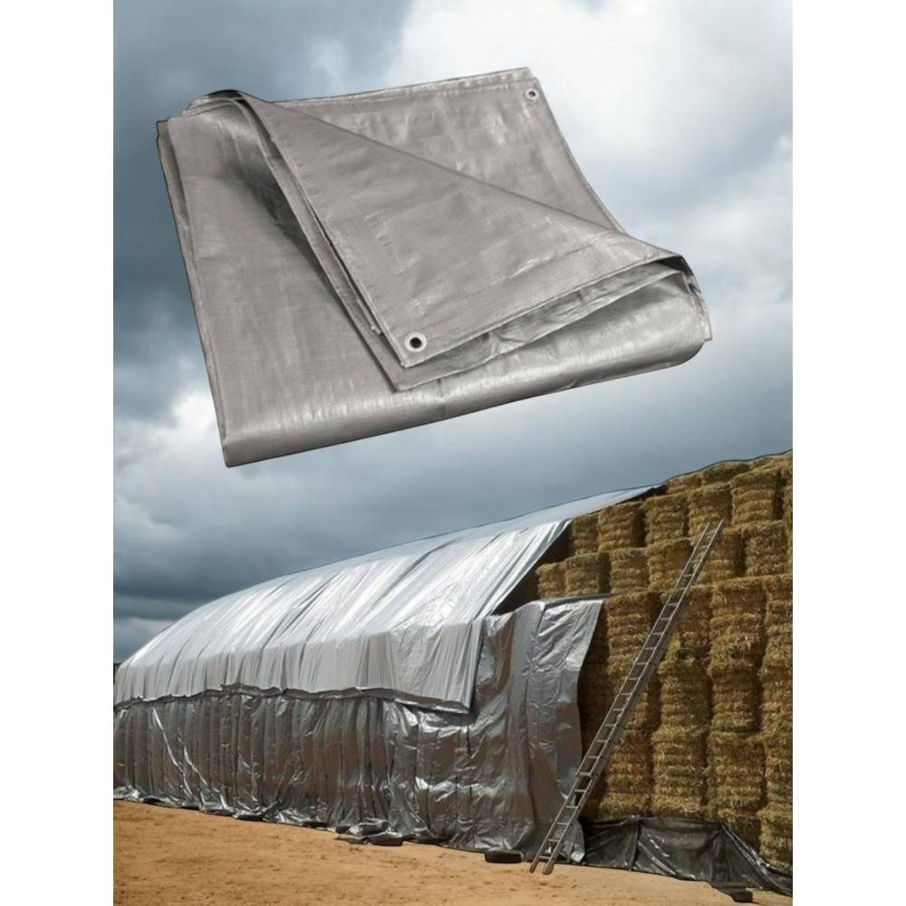 Prelata cu inele Gri 5x10m, densitate 225g/mp, impermeabila Prelata cu inele Gri 5x10m, densitate 225g/mp, impermeabila