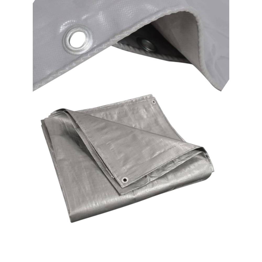 Prelata cu inele Gri 2x3m, densitate 225g/mp, impermeabila Prelata cu inele Gri 2x3m, densitate 225g/mp, impermeabila
