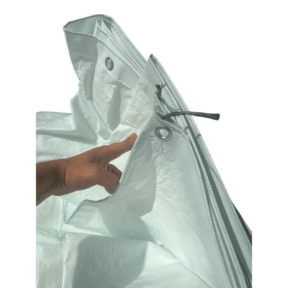 Prelata impermeabila alba 3 x 6m, 185g/mp groasa Prelata impermeabila alba 3 x 6m, 185g/mp groasa