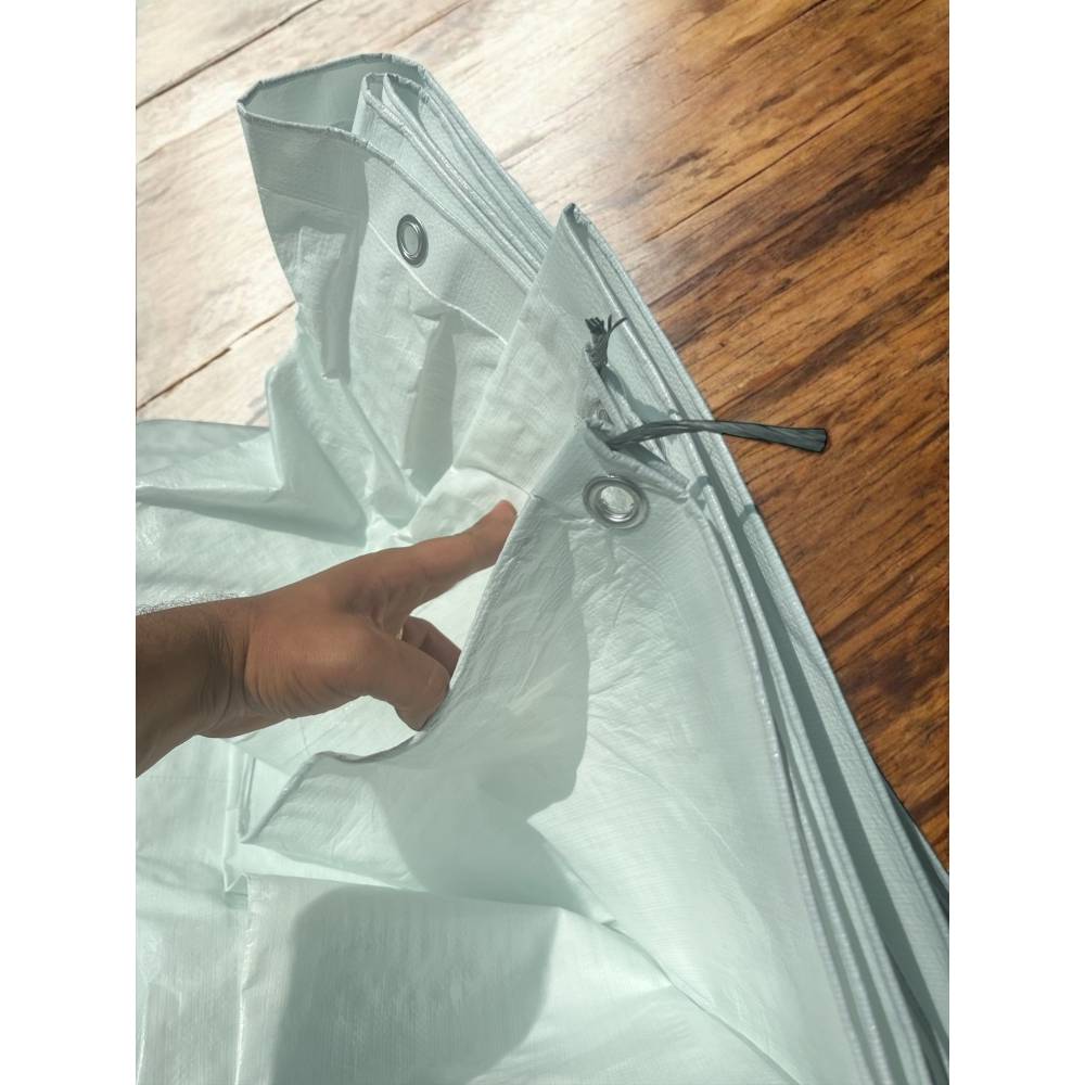 Prelata impermeabila alba 3 x 6m, 185g/mp groasa Prelata impermeabila alba 3 x 6m, 185g/mp groasa