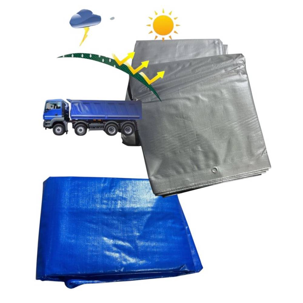 Prelata impermeabila albastra 3 x 12metri (inele) 175g/mp