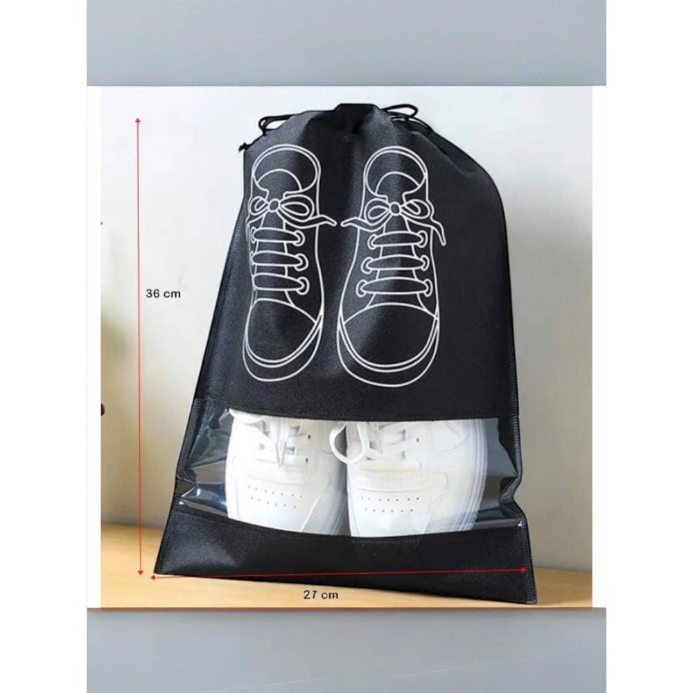 Sac depozitare incaltaminte, 27x36cm Negru Sac depozitare incaltaminte, 27x36cm Negru