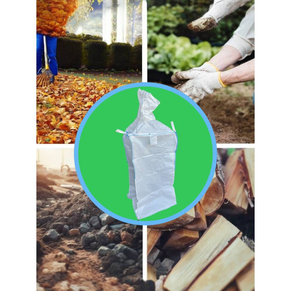 Big bags 750 kg, 90 x 90 x 135 cm, alb (saci)
