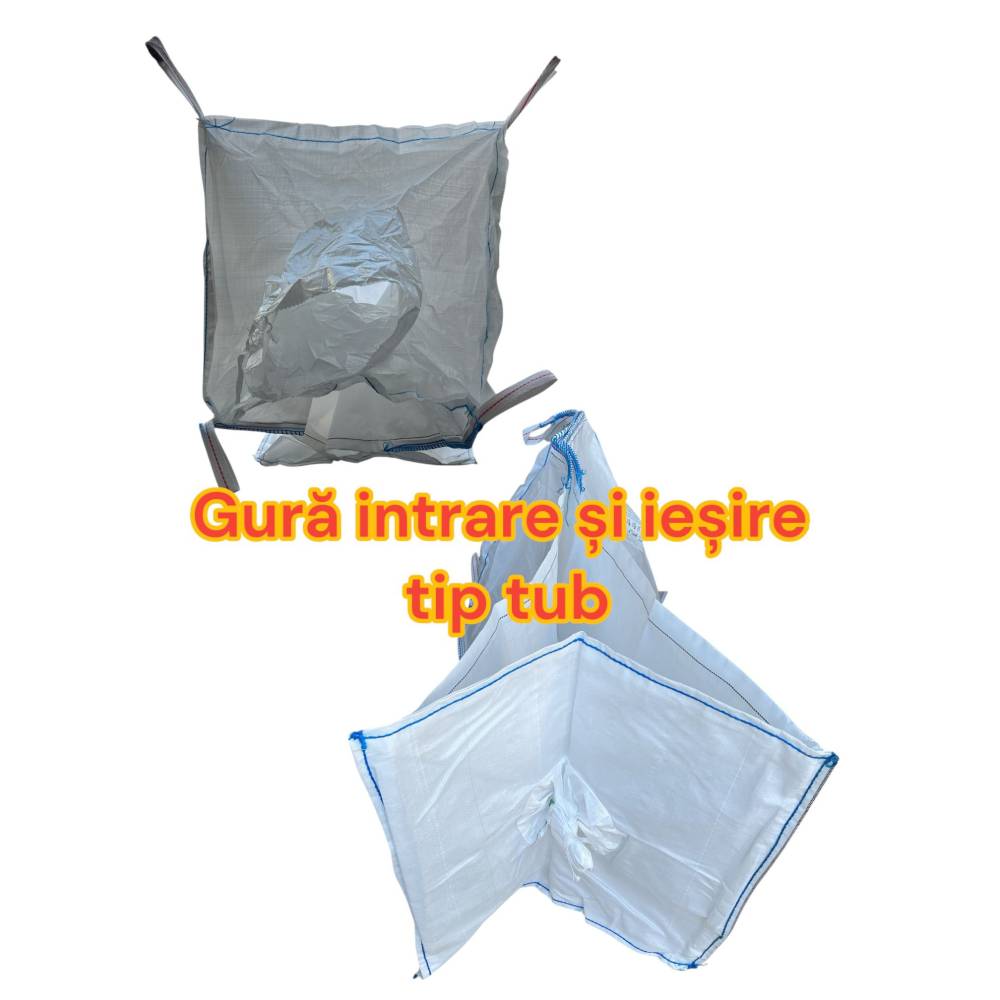Big bags 500 kg, 90 x 90 x 95 cm, alb (saci) Big bags 500 kg, 90 x 90 x 95 cm, alb (saci)