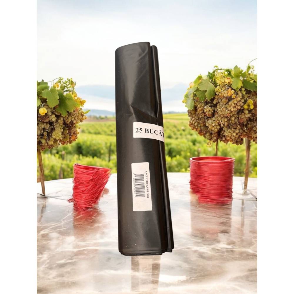 Saci plastic rezistenti gri, 25 bucati (53 x 93 cm) Saci plastic rezistenti gri, 25 bucati (53 x 93 cm)