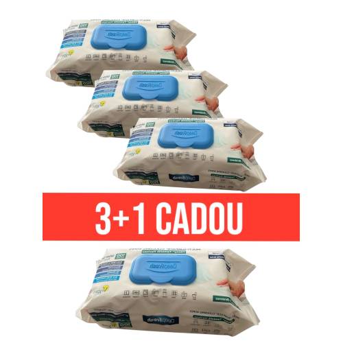 Set 3+1 cadou Servetele umede multisuprafete cu Bicarbonat si otet, DeepFresh Set 3+1 cadou Servetele umede multisuprafete cu Bicarbonat si otet, DeepFresh
