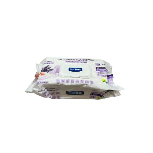 Set 3 pachete servetele umede Bicarbonat si otet Deep Fresh Lavanda + 1 gratis