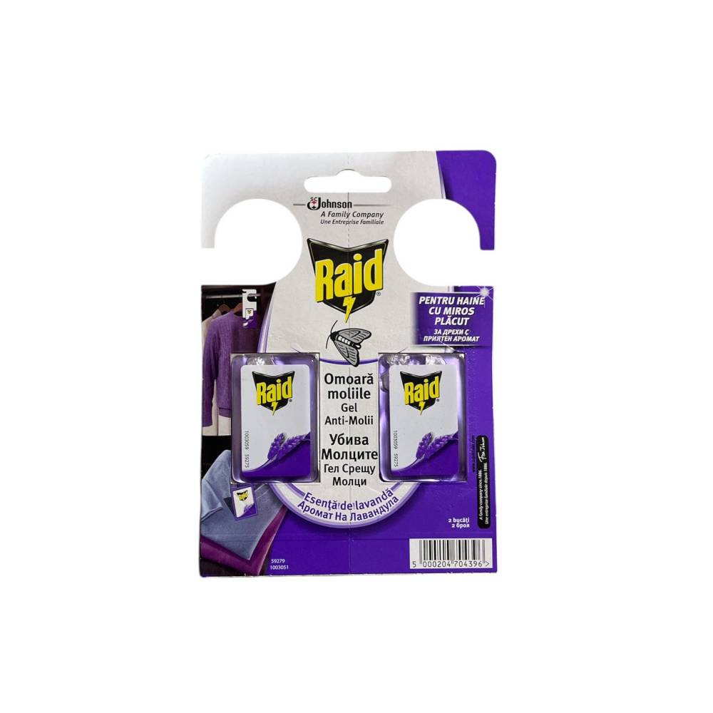 Anti molii Raid gel lavanda 30 g x 2 buc Anti molii Raid gel lavanda 30 g x 2 buc