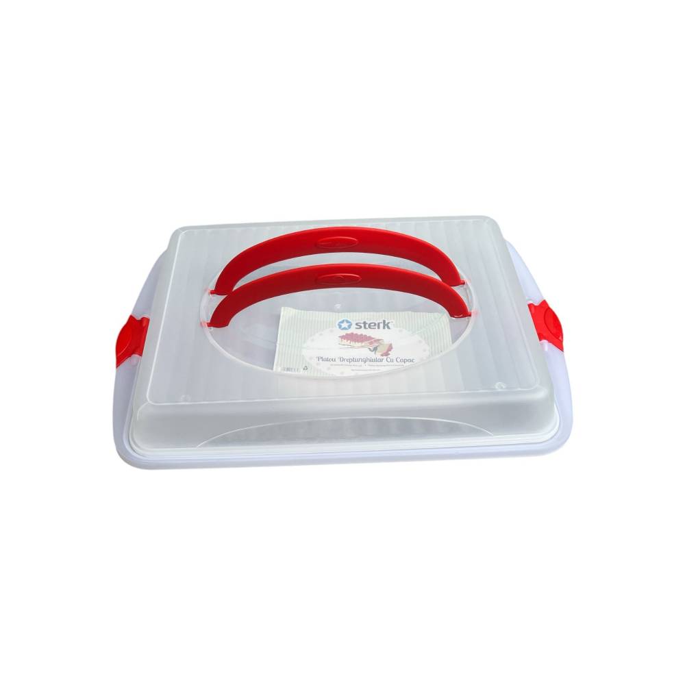 Cutie prajituri/tort cu capac si maner , 45 x 30 x 9.5 cm Cutie prajituri/tort cu capac si maner , 45 x 30 x 9.5 cm