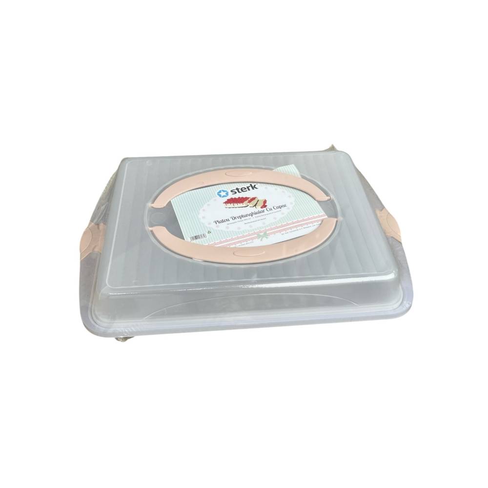 Cutie prajituri/tort cu capac si maner , 45 x 30 x 9.5 cm Cutie prajituri/tort cu capac si maner , 45 x 30 x 9.5 cm