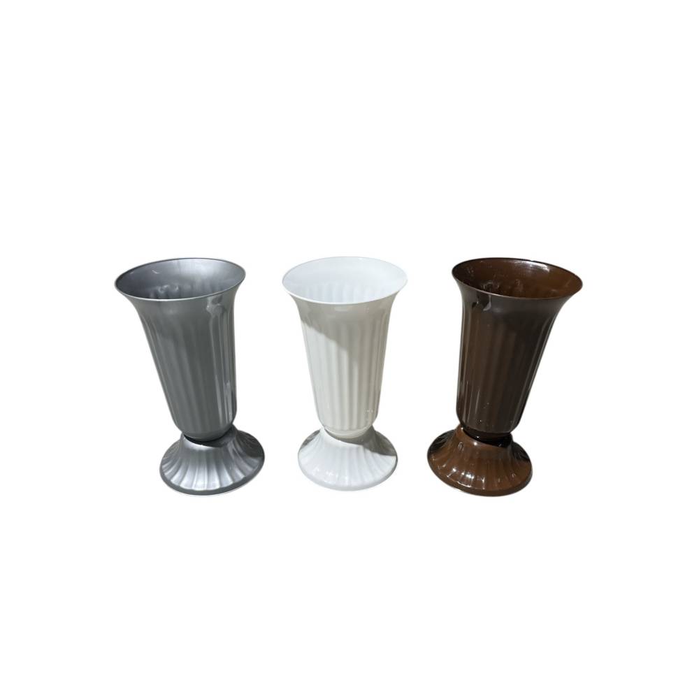 Vaza plastic cimitir 30 cm gri Vaza plastic cimitir 30 cm gri