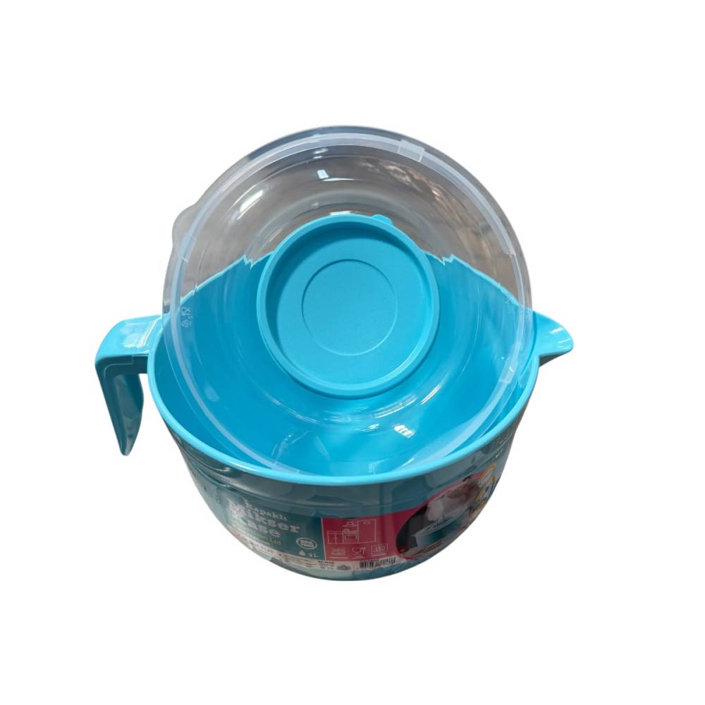 Bol mixer 3 litri din plastic, cu capac, albastru Bol mixer 3 litri din plastic, cu capac, albastru