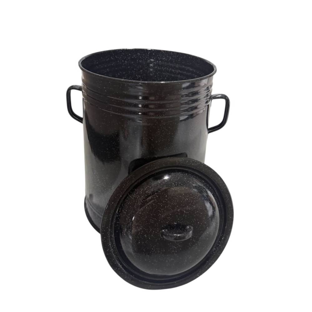 Garnita 30 litri emailata neagra (untura) Garnita 30 litri emailata neagra (untura)