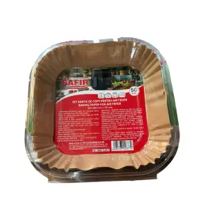 Hartie airfryer de copt, patrata, 50 bucati, 16 cm