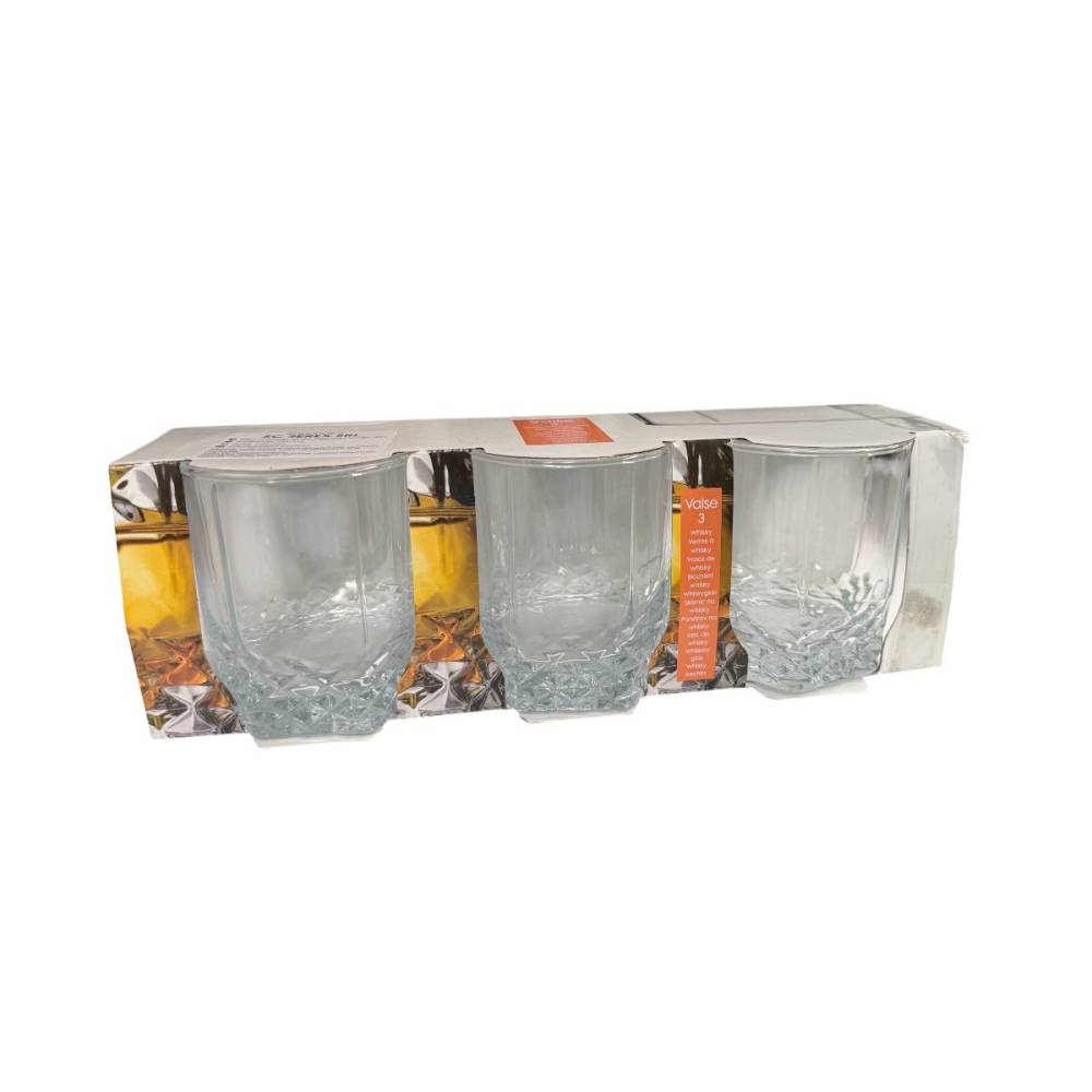 Pahar Whisky 315 ml, set 3 bucati, sticla transparenta Pahar Whisky 315 ml, set 3 bucati, sticla transparenta